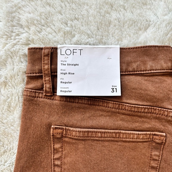 LOFT The Straight High Rise Jeans NWT - Picture 3 of 9